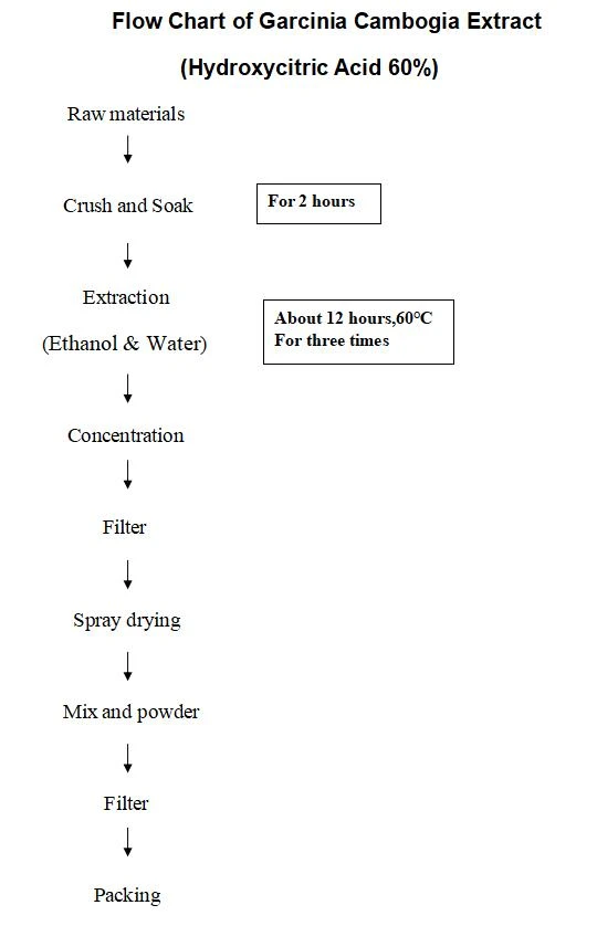 Flow Chart of Garcinia cambogia Extract Powder